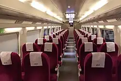 Standard class interior (Cars 1-2, 5-8) of SRT class 130000