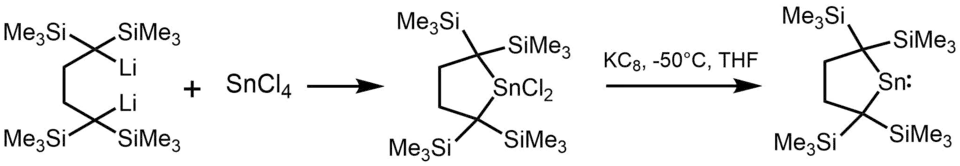 Stannylene synthesis using organolithium and KC8