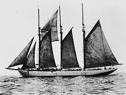 Image of three-masted schooner