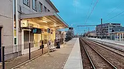 View of the platforms and tracks