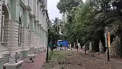 Statues at the west of the building