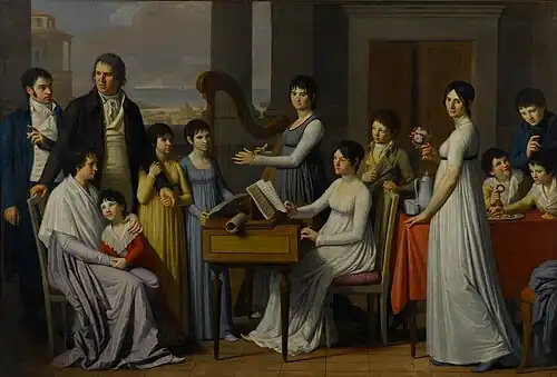 Portrait of the Belluomini family, oil on canvas, Chilean National Museum of Fine Arts, Santiago