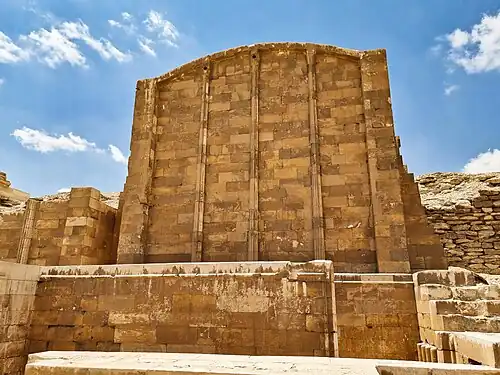 Ancient Egyptian engaged columns in the Heb-sed court of Djoser's Funerary Complex, unknown architect, 2667-2648 BC