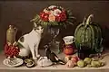 José Agustín Arrieta, Still Life with Cat and Birds