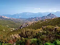 A view of the Agriates Desert from Bocca di Vezzu.