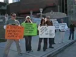 Straight allies at protest march (November 2008)