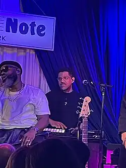 Stro Elliot (right) with Black Thought and The Roots at The Blue Note NYC in 2025