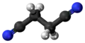 Ball and stick model of succinonitrile