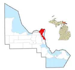 Location within Chippewa County
