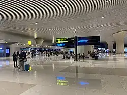 Check-in area after the 2024 expansion