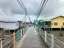 Cement road on the island
