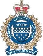 Badge of the Surrey Police Service