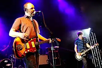 Swervedriver performing at the Perth International Arts Festival, 2011. From left to right: Graham Bonnar, Adam Franklin, and Jimmy Hartridge.