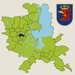 Location within Szczecin