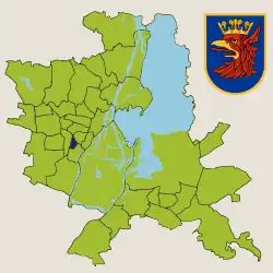 Location within Szczecin
