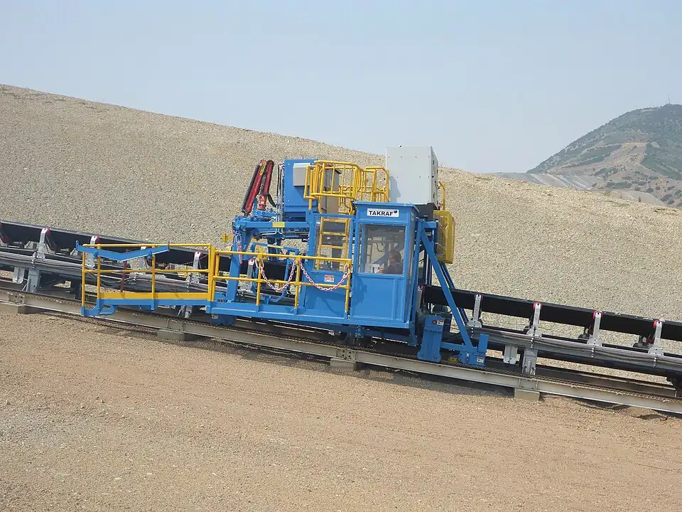 TAKRAF Maintenance Cart servicing a 26 % steep decline section in the US