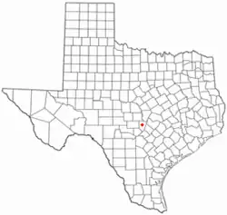 Location of Johnson City, Texas