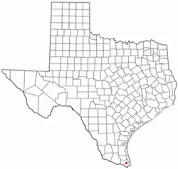 Location of Laureles, Texas
