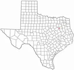 Location of Malakoff, Texas