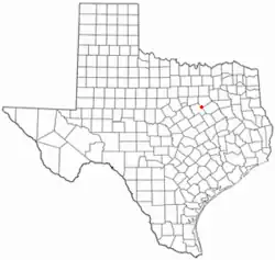 Location of Milford, Texas