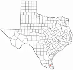 Location of Raymondville, Texas