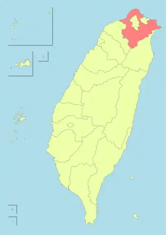Location of New Taipei City