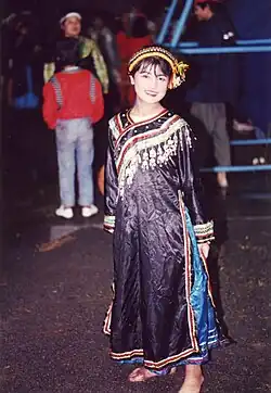 Image 24Bunun dancer in traditional aboriginal dress (1989) (from Culture of Taiwan)