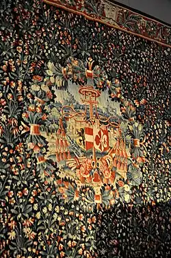 Millefleurs in a heraldic tapestry for the Bishop of Salzburg, after 1519