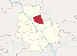 Location of Targówek within Warsaw