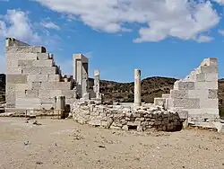 The reconstructed temple and the apse of the basilica (2013)