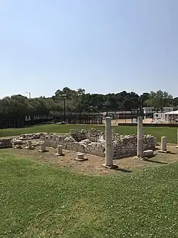 The Temple of Apollo Zoster after landscaping and drainage works, Vouliagmeni, Attica
