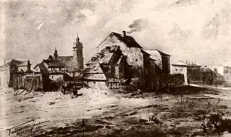 Miodowa Street Watercolor by Teodor Talowski, 1895