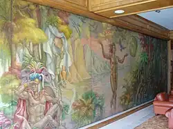 Mural of the Muisca deities in the lobby of the hotel