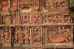 Terracotta panels at Bankati temple