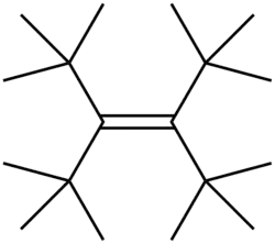 Skeletal formula of tetra-tert-butylethylene