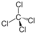 Structural formula of tetrachloride