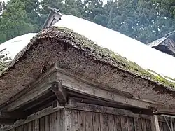 Thatched roof with snow, Japan