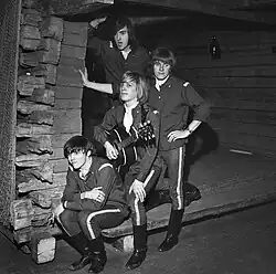 Front to back: Ian Mallett, Kim Brown, Graham Johnson, Denys Gibson