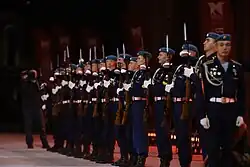 The guard of honour at the Main Cathedral of the Russian Armed Forces.