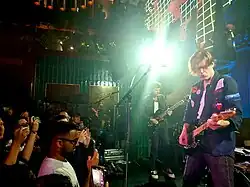 Matt Thomson fronting the band at the Amazing Grace, London in 2022