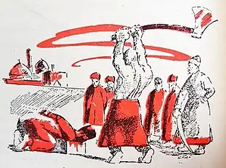 Depiction of an execution in Gurganj