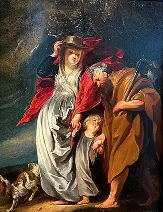 The Return of the Holy Family from the Flight into Egypt by Jacob Jordaens, c. 1618–1620. The painting was restituted in 2025.