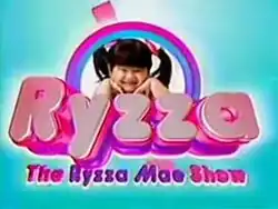 An image of Ryzza Mae Dizon, with the text "Ryzza" below her, over a light blue background. The show title is displayed on the lower part of the image.