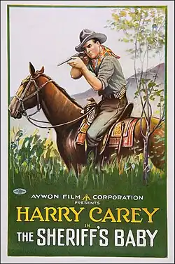 Theatrical poster showing a Western scene