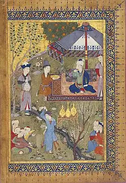 The court of Pir Budaq, Shiraz, Iran, circa 1455-60