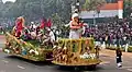A tableau showing the motif of a Maiba, on the Republic Day of India in New Delhi