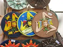 The Triskelion symbol of Sicily