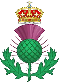 Scottish thistle as a Heraldic badge