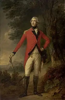 Portrait of Lord Rawdon by Thomas Gainsborough. Withdrawn from the Exhibition