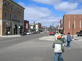 Looking north along N. Elm Street